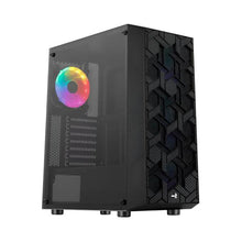 CASE GAMING RGB AEROCOOL HIVE-G-BK-V3 MID TOWER 1 VENTILADOR DE 120MM CON VIDRIO LATERAL  ACCM-PV27013.11 NEGRO