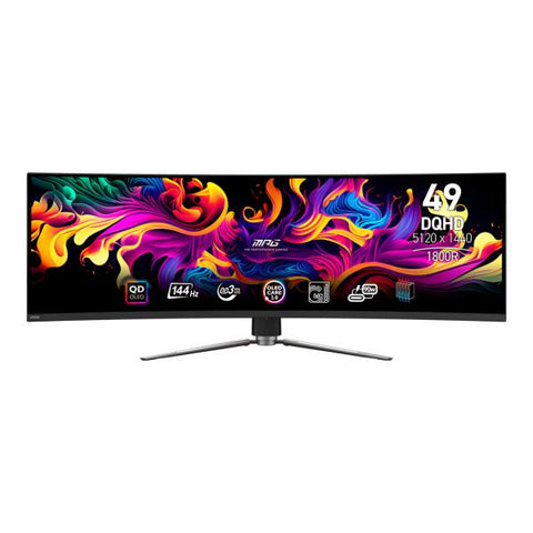 MONITOR 49" MSI MPG 491CQP QD-OLED 5120 X 1440 144HZ 0.03MS CERTIFICACION VESA CLEARMR 8000 DISPLAY HDR NEGRO 9S6-3FA84T-002