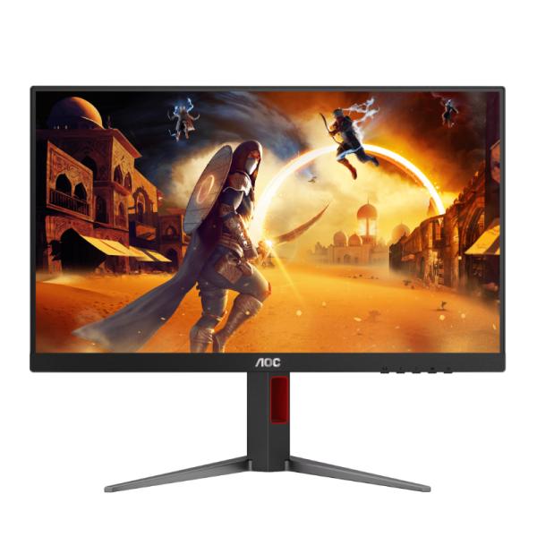 MONITOR 23.8" AOC 24G4 FHD IPS  1920X1080 180 HZ 0.5MS DP HDMI VGA G-SYNC PLANO CON AJUSTE DE ALTURA Y ROTACION NEGRO