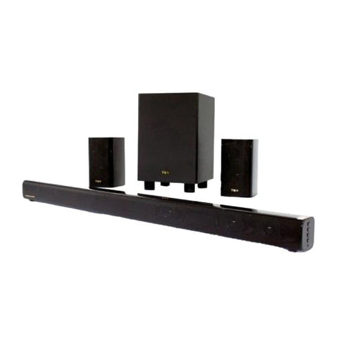 BARRA DE SONIDO THONET & VANDER REIN 200W BLUETOOTH CON 2 PARLANTES Y SUBWOOFER HDMI ARC + SPDIF OPTICAL + 3,5 MM HK096-03618 NEGRO