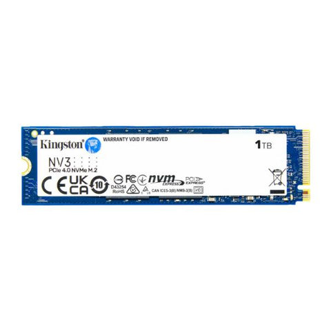 HD INTERNO SOLIDO 1TB KINGSTON NV3 M.2 2280 PCIE GEN4 X4 6000MB/S / 4000MB/S SNV3S/1000G