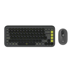 TECLADO Y MOUSE LOGITECH POP ICON COMBO INALÁMBRICO BLUETOOTH ESPAÑOL 920-013052 NEGRO