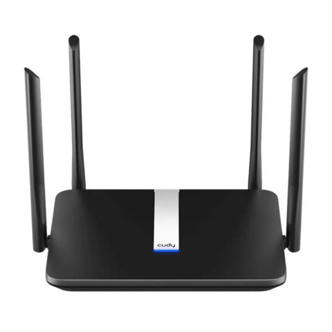 ROUTER INALAMBRICO CUDY X6 2.0  DOBLE BANDA 5GHZ  AX1800  WI-FI 6 CUDY MESH GIGABIT NEGRO