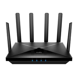 ROUTER INALAMBRICO CUDY P5_EU 1.0  5GHZ AX3000 WIFI 6 5G REL.16 CON ANTENAS DESMONTABLES NEGRO
