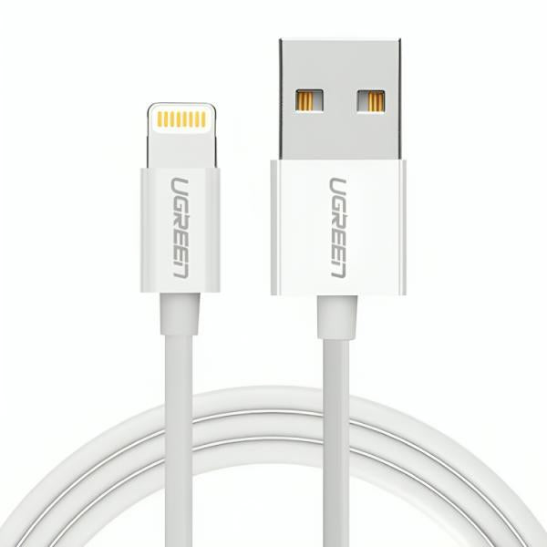 CABLE LIGHTNING UGREEN US155 | USB-A A LIGHTNING 1.5 METROS| 80315