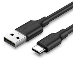 CABLE UGREEN US287 USB-A A USB-C 1M CARGA RAPIDA 60116 NEGRO