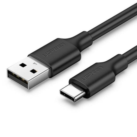 CABLE UGREEN US287 USB-A A USB-C 1M CARGA RAPIDA 60116 NEGRO