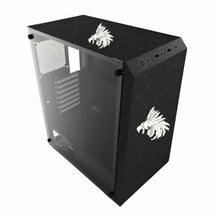 CASE GAMING RGB  EAGLE WARRIOR CG01W8RA001C MID TOWER SIN VENTILACIÓN INCLUIDA CON VIDRIO LATERAL NEGRO