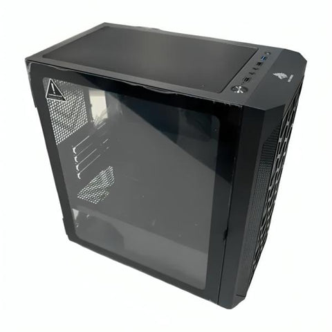 CASE GAMING RGB EAGLE WARRIOR CG06AKRA001C MINI TOWER SIN VENTILACIÓN INCLUIDA CON VIDRIO LATERAL Y MALLA FRONTAL NEGRO