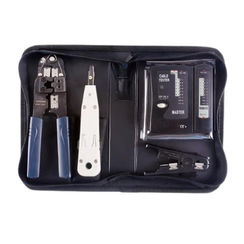 KIT DE HERRAMIENTRAS PARA INSTALACION DE RED 4 PIREZAS SPROTEK STK-7909