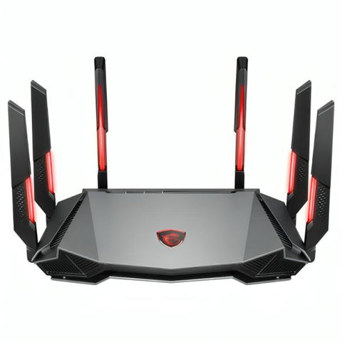 ROUTER GAMING MSI RADIX AXE6600 TRI-BAND WIFI 6E PUERTOS WAN/LAN / LAN / USB 302-8ZD00UU-000 NEGRO