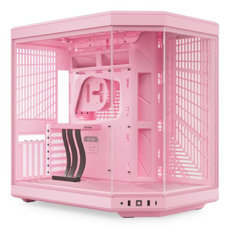 CASE GAMING  HYTE Y70 MID TOWER SIN VENTILACIÓN INCLUIDA CON VIDRIO FRONTAL Y LATERAL CS-HYTE-Y70-SM ROSADO