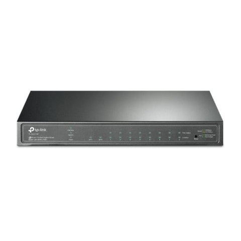 SWITCH TP LINK SG2210P(UN) 8 PUERTOS POE+ 2 RANURAS SFP 10/100/1000 MBPS ADMINISTRABLE NEGRO