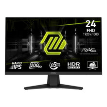 MONITOR GAMING MSI MAG 244F 23.8 PULG PLANO 1920 X 1080 200 HZ ANTI-GLARE HDMI Y DP 9S6-3BC41H-004 NEGRO NEGRO