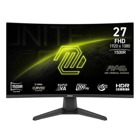 MONITOR MSI MAG 276CF E20 27 PULG  CURVO 1920 X 1080  200 HZ  ANTI-GLARE  HDMI Y DP  9S6-3CE11M-045