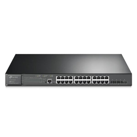 SWITCH TP LINK SG3428XMP(UN) 24 PUERTOS RJ45 POE+ / 4 PUERTOS 10G SFP+ ADMINISTRABLE NEGRO