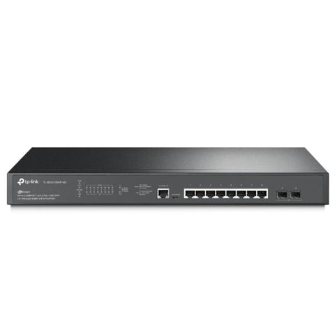 SWITCH TP LINK SG3210XHP-M2(UN) 8 PUERTOS 2.5 GBPS 1 PUERTO RJ45 1 PUERTO MICRO USB Y 2 RANURAS SFP+ 100/1000/2500 MBPS ADMINSITRABLE NEGRO