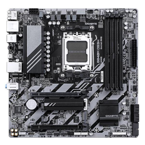 TARJETA MADRE GIGABYTE B840M DS3H AM5 MICRO ATX DDR5 NEGRO/PLATEADO