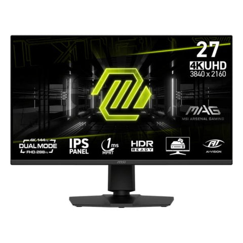 MONITOR GAMING MSI MAG 275UPD E14 27 PULG  PLANO 3840 X 2160 4K UHD  48~144HZ  ADAPTIVE-SYNC DP Y HDMI  9S6-3CE89M-018 NEGRO