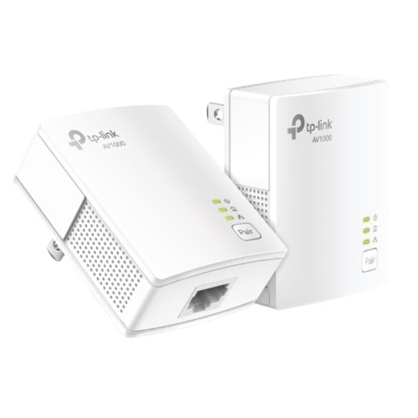ADAPTADOR TP LINK TL-PA7017 KIT AV1000 GIGABIT POWERLINE STARTER KIT ETHERNET / RED ELÉCTRICA 1000 MBPS TL-PA7017 KIT(US) BLANCO