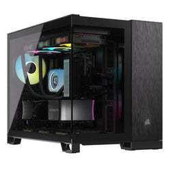 CASE CORSAIR 2500X MID TOWER SIN VENTILACIÓN INCLUIDA CON VIDRIO LATERAL Y MALLA FRONTAL CC-9011287-WW NEGRO/ALUMINIO OBSIDIANA