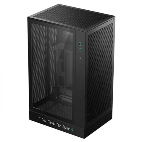 CASE DEEPCOOL CH270 DIGITAL MINI TOWER SIN VENTILACIÓN INCLUIDA CON VIDRIO LATERAL Y MALLA FRONTAL R-CH270-BKNDM0-G-1 NEGRO