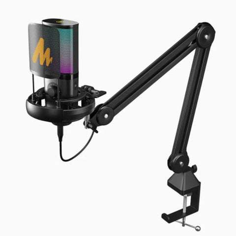 MICRÓFONO GAMING MAONO PM450S USB / USB C CON BRAZO ARTICULADO NEGRO