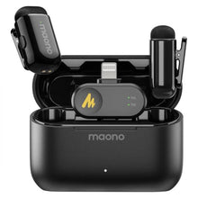 MICRÓFONO MAONO WM622 PB2 INALÁMBRICO LAVALIER CON RECEPTOR LIGHTNING / USB-C CANCELACIÓN DE RUIDO NEGRO