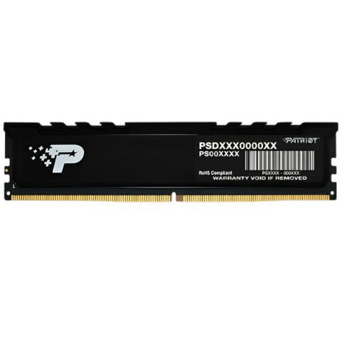 MEMORIA RAM PC 8GB PATRIOT PSP58G520081H1 UDIMM SINGLE 5200MT/S DDR5 CL42 1.1V NEGRO