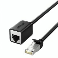 CABLE UTP UGREEN NW112 CAT 6 F/UTP RJ45 MACHO A HEMBRA 0.5 M 11278 NEGRO