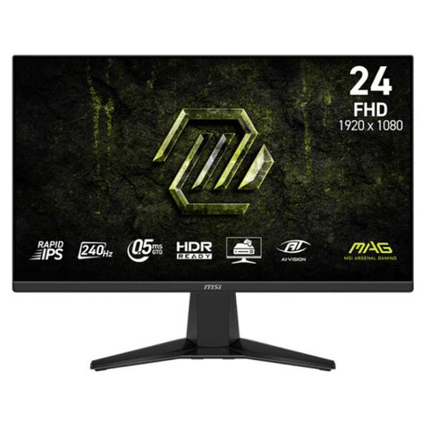 MONITOR GAMING MSI MAG 245F X24 24 PULG PLANA 1920X1080 240HZ IPS RÁPIDO FREESYNC PREMIUM DISPLAYPORT / HDMI 9S6-3BC81M-004 NEGRO