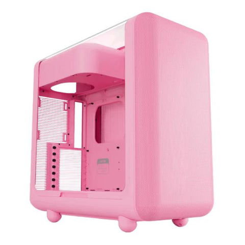CASE HYTE X50 MID TOWER SIN VENTILACIÓN INCLUIDA CON PANEL LATERAL CS-HYTE-X50G-SM ROSADO