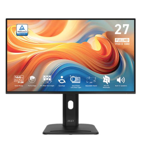 MONITOR MSI PRO MP275PG E14 27" PLANA 1920 X 1080 144 HZ PANEL IPS ADAPTIVE-SYNC 9S6-3PE49M-004 NEGRO