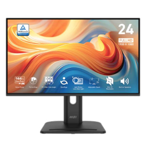 MONITOR MSI PRO MP245PG E14 24" PLANA 1080P 144HZ IPS FREESYNC HDMI / DISPLAYPORT / VGA 9S6-3PE39M-004 NEGRO