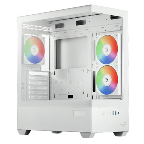 CASE GAMING RGB AEROCOOL P500D DIGI-G-WT-V1 MID TOWER VENTILADORES 3 DE 120MM CON PANEL FRONTAL Y LATERAL ACCM-PN07033.21 BLANCO