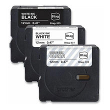 CINTA PARA ETIQUETADORA BROTHER BTAG3M01 12MM X 4M 3PK SURTIDO BLANCO/NEGRO/TRANSPARENTE