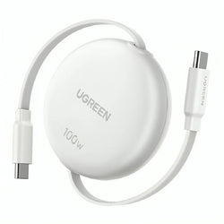 CABLE RETRÁCTIL UGREEN L531 USB-C A USB-C 100W CARGA RÁPIDA 95673 BLANCO
