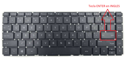 TECLADO HP COMPAQ  14AB 14AL 14-AV 14-AB000 14-AL000 14-AB100 14-AB200 14-AV000 ESQUINA REDONDA SIN FRAME