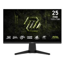 MONITOR GAMING MSI 25 PULG MAG 255F X24 PLANA 1920X1080 FULL HD 240 HZ RAPID IPS AMD FREESYNC PREMIUM HDMI / DISPLAYPORT 9S6-3BC91M-001 NEGRO