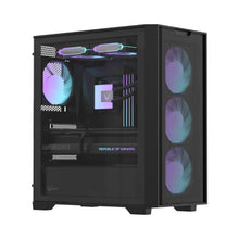 CASE RGB FORMULA V LINE AIR MESH GX600 PLUS MID TOWER 4X120MM ARGB VIDRIO TEMPLADO Y MALLA FRONTAL SIN FUENTE DE PODER 4711401668909 NEGRO
