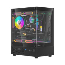 CASE FORMULA V LINE CRISTAL Z1CM PLUS AR MINI TORRE 3 ABANICOS ARGB DE 120 MM ACERO SPCC 4711401667148 NEGRO
