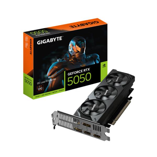 TARJETA DE VIDEO GIGABYTE GEFORCE RTX 5050 OC LOW PROFILE 8G 8GB GDDR6 2587MHZ GV-N5050OC-8GL NEGRO