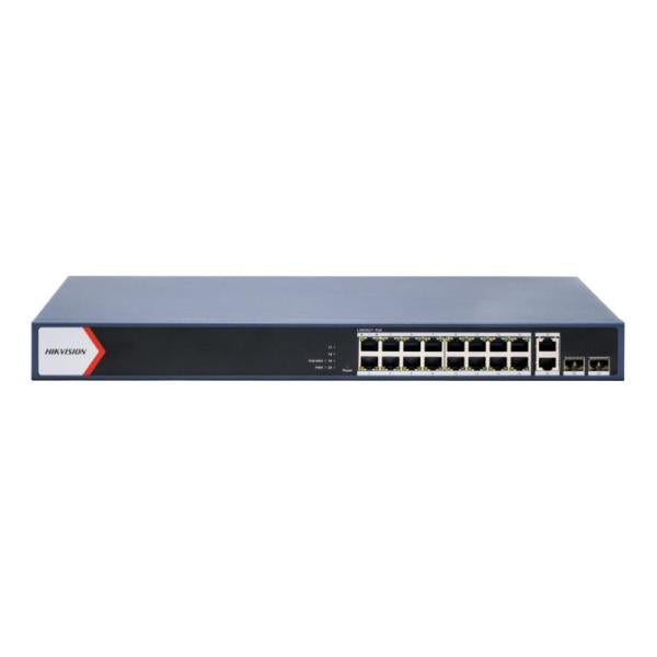SWITCH HIKVISION DS-3E1520P-EI/M(O-STD) 16 PUERTOS GIGABIT POE/2 PUERTOS GIGABIT RJ45/2 PUERTOS FIBRA GIGABIT 10/100/1000 MBPS ADMINISTRABLE 301803788 NEGRO