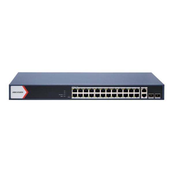 SWITCH HIKVISION DS-3E1528P-EI/M(O-STD) 24 PUERTOS GIGABIT POE/2 PUERTOS GIGABIT RJ45/2 PUERTOS FIBRA GIGABIT 10/100/1000 MBPS ADMINISTRABLE 301803789 NEGRO