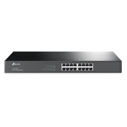 SWITCH TP LINK TL-SG1016 16 PUERTOS GIGABIT 10/100/1000 MBPS NO ADMINISTRABLE 19" NEGRO