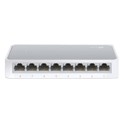 SWITCH TP LINK TL-SF1008D 8 PUERTOS FAST ETHERNET 10/100 MBPS NO ADMINISTRABLE BLANCO / GRIS