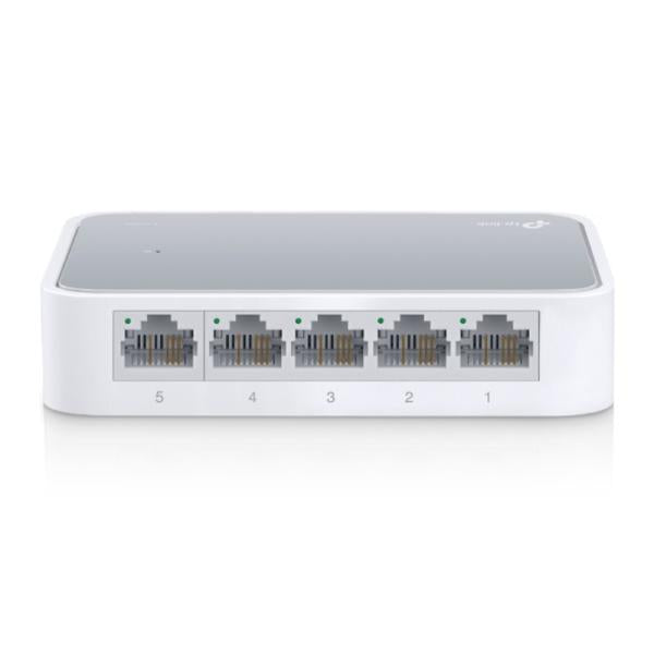 SWITCH TP LINK TL-SF1005D 5 PUERTOS FAST ETHERNET 10/100 MBPS NO ADMINISTRABLE BLANCO