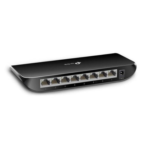 SWITCH TP LINK TL-SG1008D 8 PUERTOS GIGABIT 10/100/1000 MBPS NO ADMINISTRABLE NEGRO