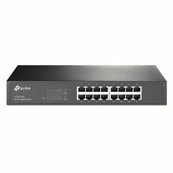 SWITCH TP LINK TL-SG1016D 16 PUERTOS GIGABIT 10/100/1000 MBPS NO ADMINISTRABLE NEGRO