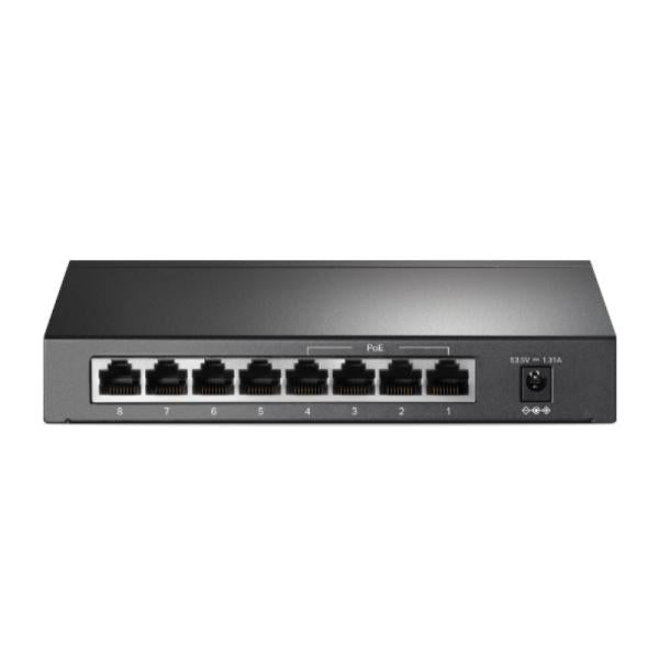 SWITCH TP LINK TL-SF1008P 4 PUERTOS PoE+ Y 4 PUERTOS FAST ETHERNET 10/100 MBPS NO ADMINISTRABLE NEGRO